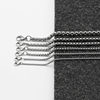 Korean new men's simple titanium steel square necklace fashion pendant accessories stainless steel square pearl chain does not fade