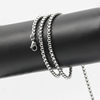Korean new men's simple titanium steel square necklace fashion pendant accessories stainless steel square pearl chain does not fade