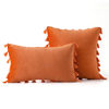 Cross-border ins Style Tassel Super Soft Lisi Velvet Pillowcase Handmade Bohemian Velvet Cushion Cover