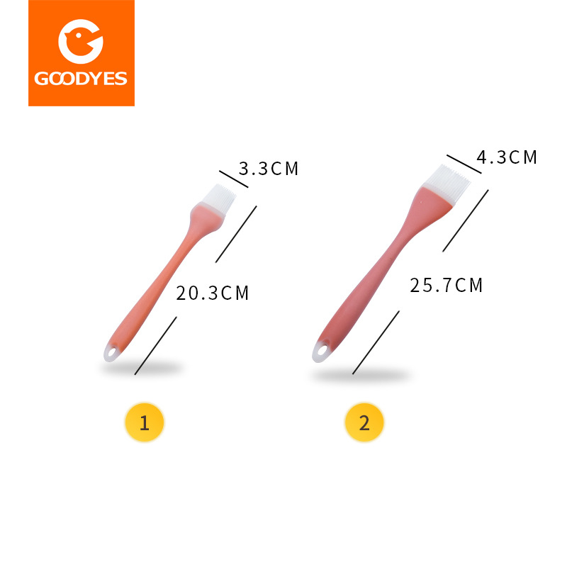 Large and Small Oil Brush Integrated Transparent Silicone Brush High Temperature Resistant Korean Barbecue Brush Food Grade Kitchen Baking Tools