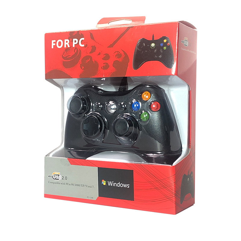 Factory wholesale PC game handle 360 wired game handle PC computer game handle support a generation of hair