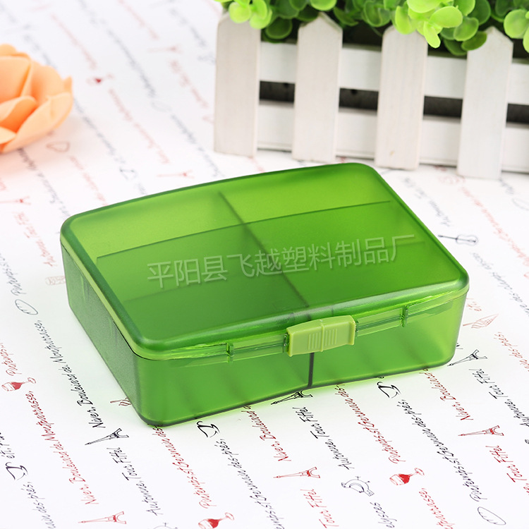 6-Compartment Portable Sealed Medicine Box, Detachable, Large-Capacity Travel Medicine Dispensing Box, Travel Size, Healthy