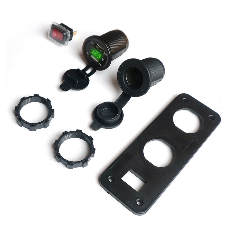 Car mobile phone charger 12/24v lighting furniture electrical appliances modified GM dual usb with digital display car charger