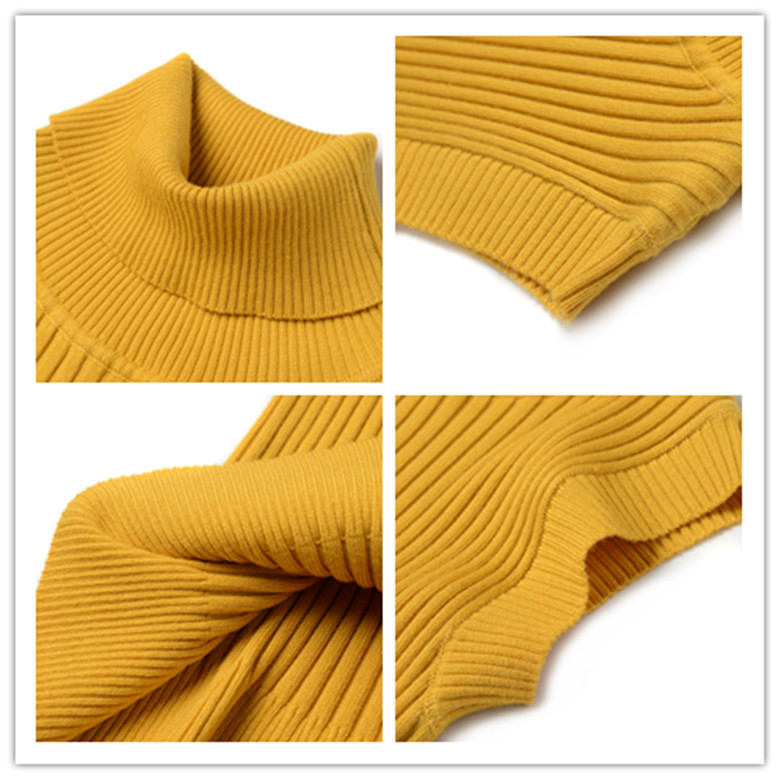 秋冬高领背心韩版修身无袖毛衣欧美针织衫马甲上衣女