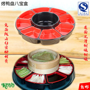 Beijing Roast Duck Eight-compartment Round Plate, Fruit Snack Plate, KTV Snack Plate, Roast Duck Plate, Roast Duck Eight-treasure Box