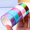 Cool Colorfulful Handbook Decorative Waterproof Tape Creative Laser Gradient Tape Student Handbook Material Collage Paper