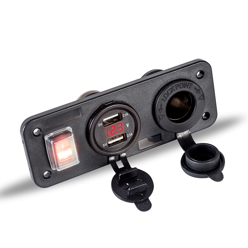 Car mobile phone charger 12/24v lighting furniture electrical appliances modified GM dual usb with digital display car charger