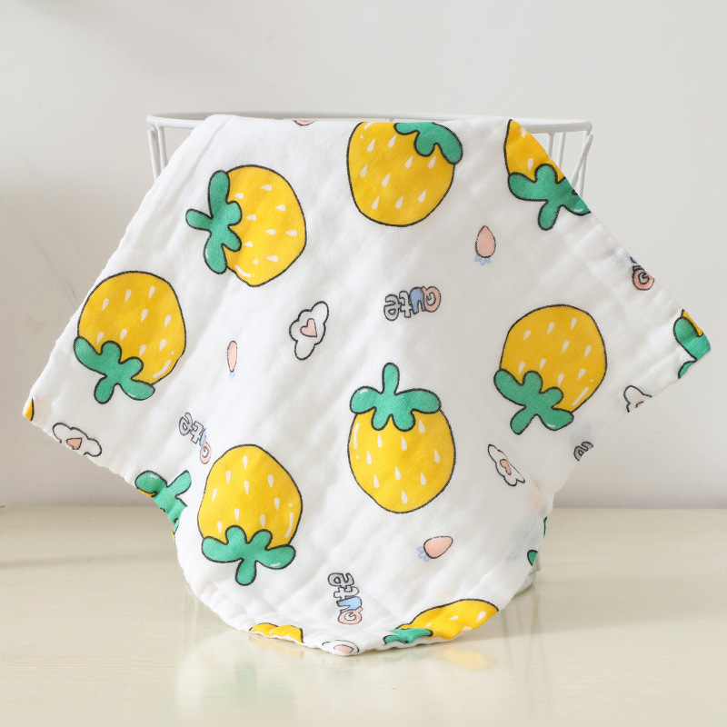 Single-Pack Baby Washcloth Gauze Gift Towel Cotton Face Towel Infant Children's Square Towel Small Handkerchief Tinkerbell