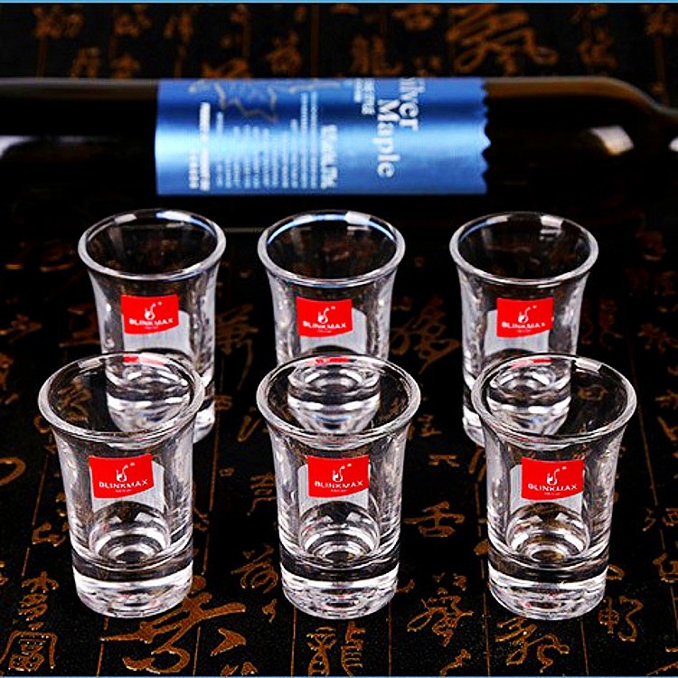 Lizun Transparent Glass Shot Glasses Bullet Glasses Spirits Glasses Thickened Liquor Glassware Manufacturer Direct Sales Glassware