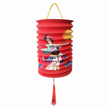 Mid-autumn Festival Chang'e Cartoon Organ Paper Lantern Watermelon Lantern Satchel Luminous Lantern Kidsren's Organ Foldableing Small Lantern