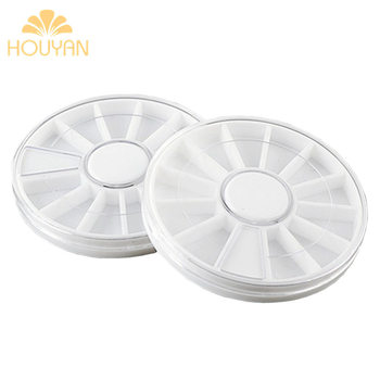 Nail jewelry box 12-grid disc detachable small pearl box rhinestone plate rivet sealed rotating easy-to-use packaging material