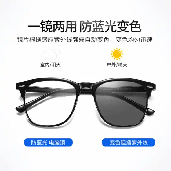 New Arrival Photochromic Blue Light Blocking Glasses for Men and Women, Smart Light-Sensitive Color-Changing Eyeglasses BS3323, Optional Prescription Lenses, Wholesale