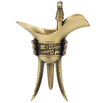 Wholesale antique bronze Jue Cup gift metal white wine glass vintage wine bottle wedding Cup liquor King Cup home