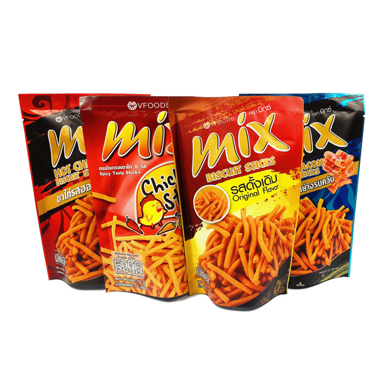Imported from Thailand Vfoods Mix Crispy Strips 75g Mimi Strips Puffed Snacks Casual Snacks Internet Celebrity French Fries Gift