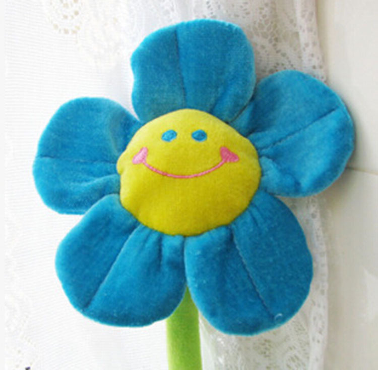现货批发卡通太阳花窗帘扣毛绒玩具创意礼物公仔娃娃向日葵花束