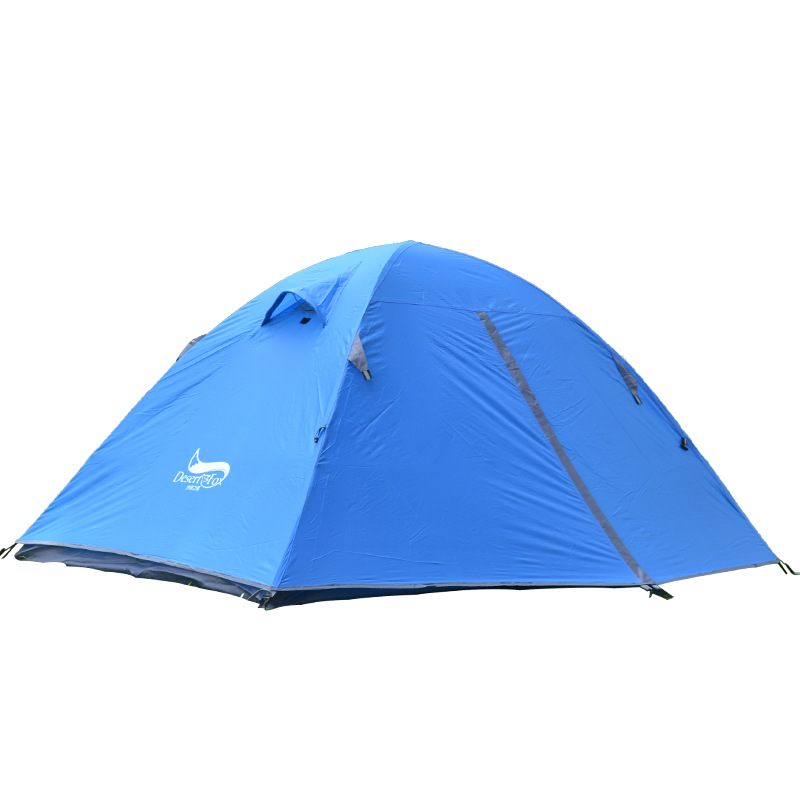 Outdoor camping double double camping tent Oxford cloth material camping rainstorm sun protection multi-person tent