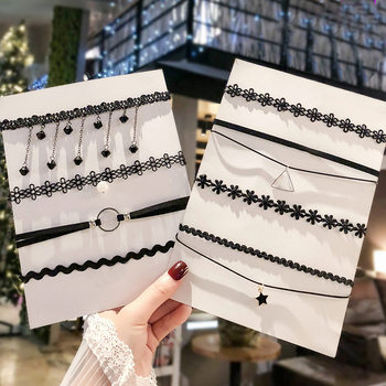 Internet Celebrity Collar Women's Neck Strap Neck Chain Pendant Clavicle Chain Short Choker Neck Jewelry Strap Necklace Neck Chain Trendy