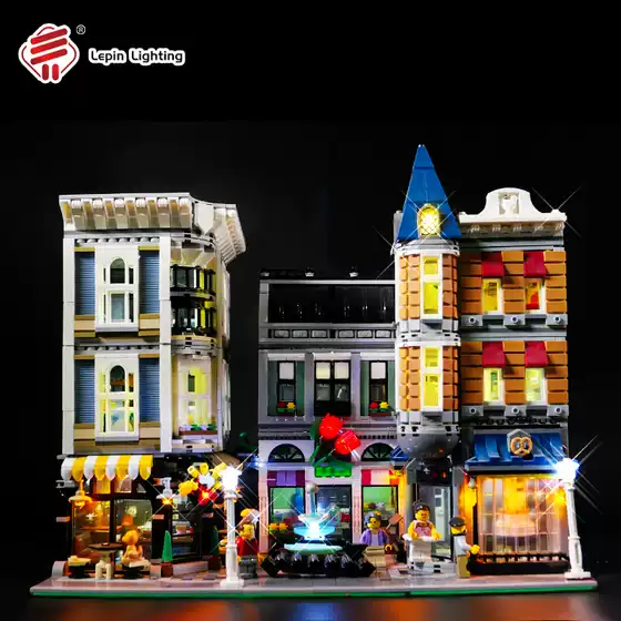 LP building block lighting compatible with Lego streetscape rally Plaza lighting 10255LED lighting lighting