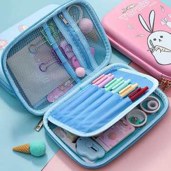 New Cartoon Cute Three-Dimensional Stationery Box Large Capacity Children's Pencil Box Boy Girl Pencil Box Student Pencil Bag