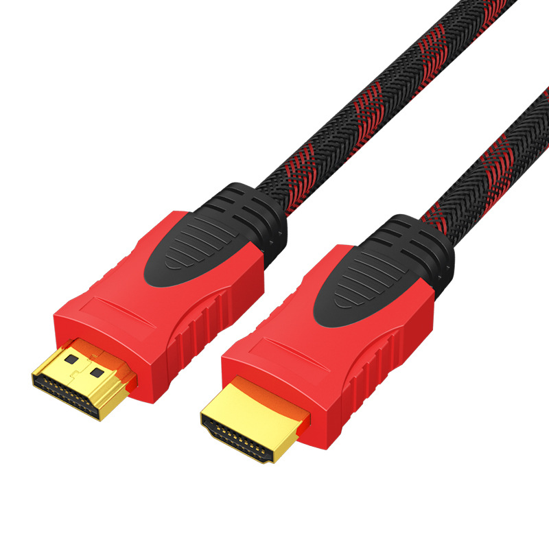 HDMI Cable Red and Black Version 1.4 Tv Computer Video Monitor Connection Cable High-Definition Cable HDMI Cable