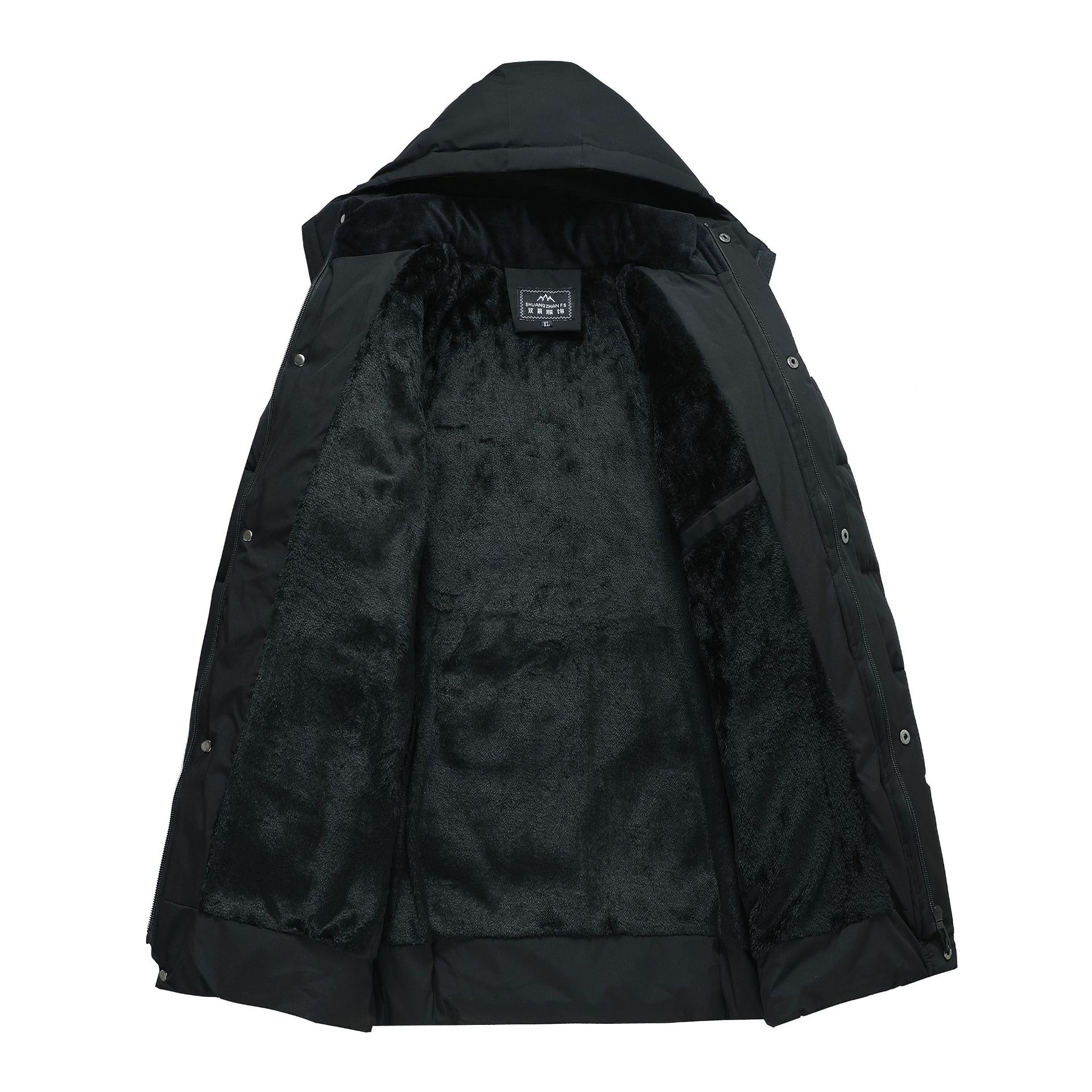 中老年棉衣男士棉祆加厚加绒大码棉服爸爸装冬装父亲外套一件代发