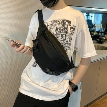Harajuku Style Small Crossbody Bag for Men and Women, Ins Street Style Student Chest Bag, Versatile Men's Waist Bag, Trendy Waterproof Design, Ins Style