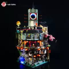 LP building block lighting compatible Lego ninja headquarters building 70620 lighting Phantom Ninja lighting fixture set