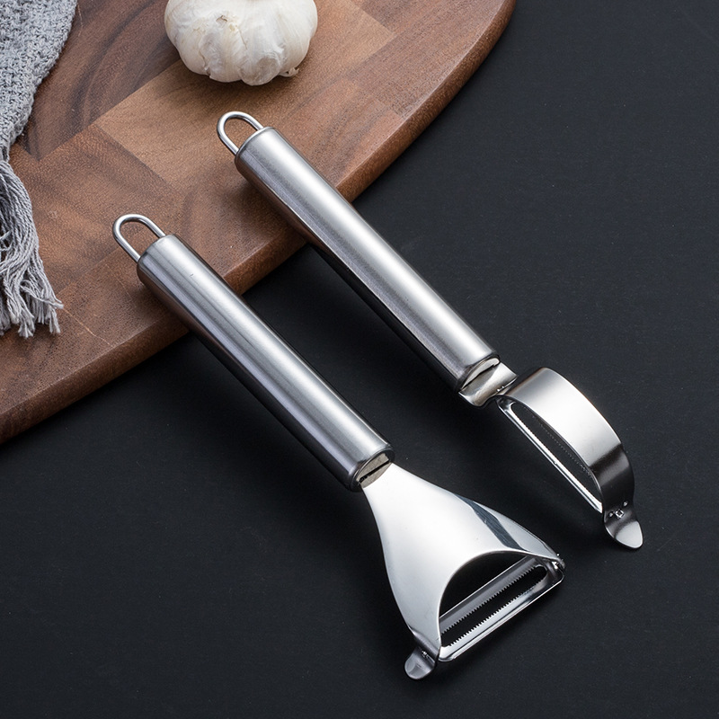 Factory direct creative household stainless steel peeling knife kitchen gadgets melon and fruit planing double potato peeling knife