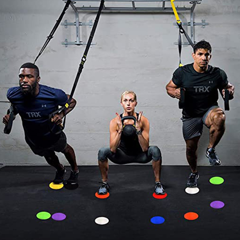 Educational educational colorful carpet 10cm round letter Velcro children's game training seat Mark Buckle