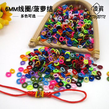 Pineapple Knot DIY Baby Bracelet Material Winding Line Ring Buckle Handmade Woven Small Jewelry Accessories 6mm Loop