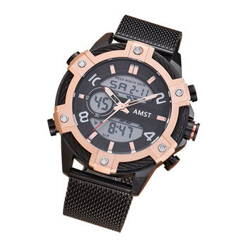 Amst Quartz Men's Watch Waterproof Alarm Clock Student Watch Outdoor Sports Watch Luminous Watch Large Dial