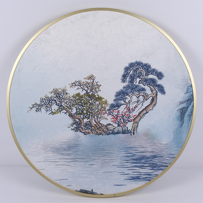 Aluminum Alloy Round Picture Frame Border Plexiglass Frame Metal Photo Frame Round Frame with Back Plate Line Picture Frame