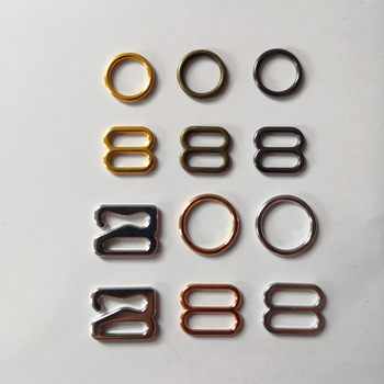 Factory direct alloy environmental protection metal adjustment button circle 089 word button underwear bra shoulder strap button