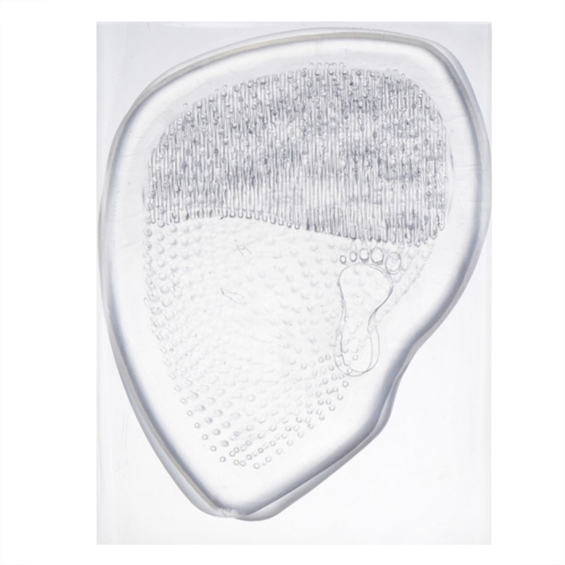Half Size Pad Small Gift Wholesale Silicone Transparent Half Pad Anti-Pain Anti-Slip Forefoot Pad Adjustable Shoe Size Crystal Half Shoe
