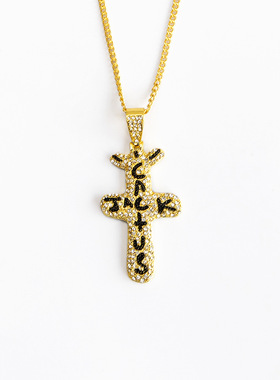 甩卖十字架 Cactus Jack吊坠Travis scott厂牌hiphop潮人项链饰品