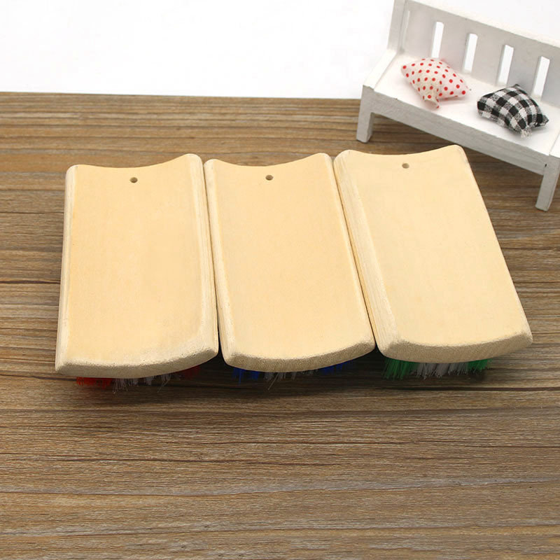Washing brush plastic nylon bristle household bamboo board brush board brush wholesale