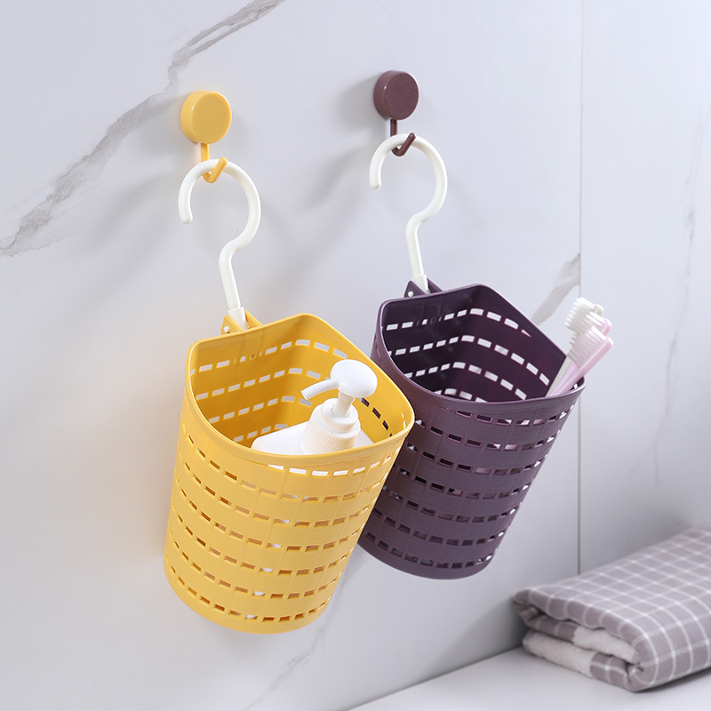 Bathroom Single Hook Hanging Basket Hanging Sink Storage Basket Bedroom Stackable Bedside Storage Rack Faucet Storage Basket