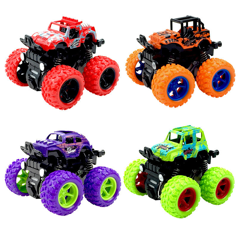 儿童惯性四驱越野车防震避震男孩仿真玩具特技摇摆大脚怪汽车模型
