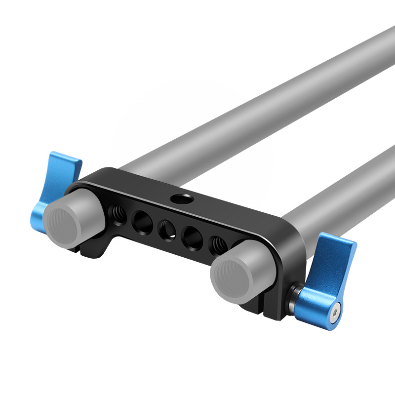 15mm double hole pipe clamp guide rail connector SLR camera parallel double hole multi-function pipe clamp photography camera accessories