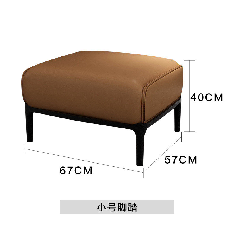 北欧单人沙发椅卧室小户型客厅休闲沙发组合皮艺轻奢现代简约家具