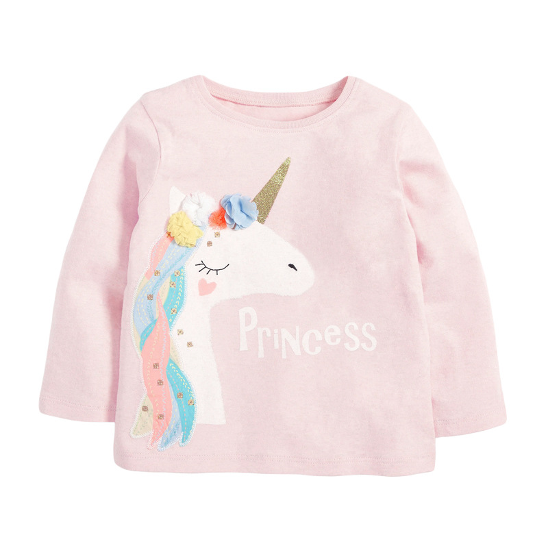 Manufacturer Wholesale Kids' T-shirt, New Autumn Children's Clothing Kids' T-shirt, Unicorn Girls' Long-sleeve T-shirt