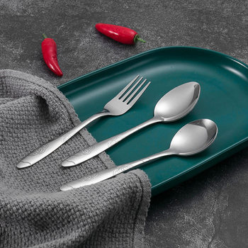 Butterfly pattern 410 stainless steel fork spoon stainless steel tableware dollar store supply stall small commodity manufacturers wholesale