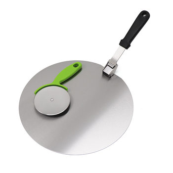Spot Household Pizza Wheel Knife with Handle Stainless Steel Baking Pizza Shovel Kitchen Cutter Kitchen Gadget