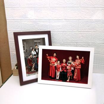 Chinese Imitation Solid Wood Photo Frame Wall Hanging 7810 8K4K Calligraphy Works Mounted Studio Puzzle Frame Wholesale