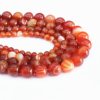 Natural Optimization Red Stripesd Agate Loose Beads Round Bead Bracelet Necklace Street Stall Supply Div Jewelry Accessories Beads