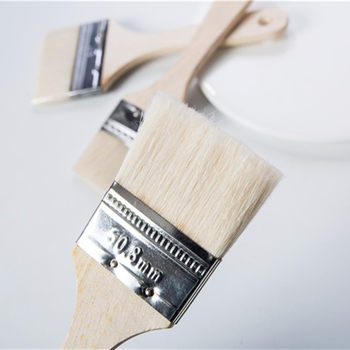 Wooden handle wool brush barbecue brush oil brush biscuit brush large and medium baking brush latex paint brush