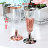 150ML disposable champagne glass plastic goblet gilding edge plated red wine glass ice cream cup try drink rose gold