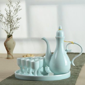 Ceramic Wine Set, Home Creative Flask, Small Wine Glass, Wine Divider, Wine Set Gift