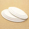 A5 White Imitation Porcelain Fish Plate Dan Plate Oval Flat Plate Foreign Trade Plastic Plate Hot Pot Lettuce Plate melamine Tableware Plate