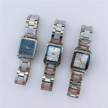 Fashionable Steel Band Watch, Dropshipping, Square Women's Watch, Simple Korean Style, Hot-Selling Quartz Women's Watch, Micro-Business Watch Dial
